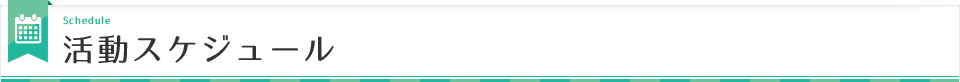 活動スケジュール